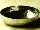 Shallow beaten stainless steel bowl - Bundubeard