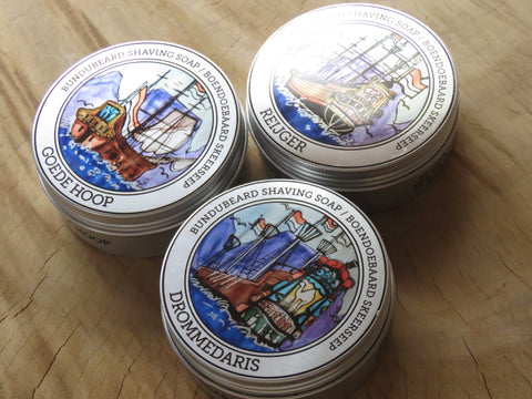 The Spicy Trio shaving soaps and post shave balm series