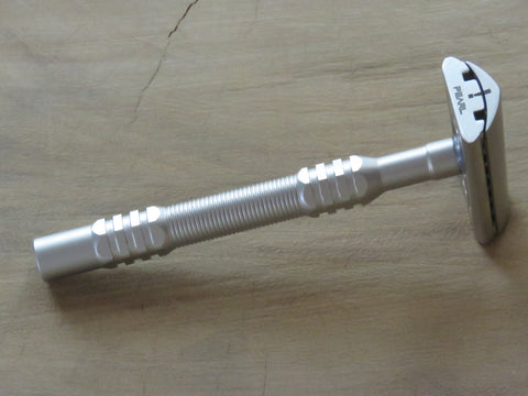 Pearl L-65 semi slant safety razor with stainless steel handle – Bundubeard