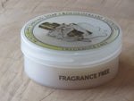 Fragrance free shaving soap.