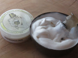 Fragrance free shaving soap.