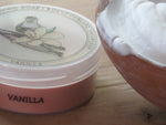 Vanilla shaving soap.