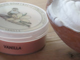 Vanilla shaving soap.