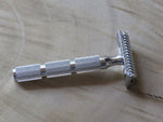Yaqi aggressive head razor with Stainless steel Razorock super knurl handle (UR13)