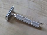 Yaqi aggressive head razor with Stainless steel Razorock super knurl handle (UR13)
