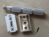 Yaqi aggressive head razor with Stainless steel Razorock super knurl handle (UR13)