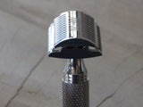 Yaqi aggressive head razor with Stainless steel Razorock super knurl handle (UR13)