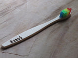 The rainbow bristle toothbrush