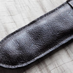 Game leather straight razor sheath