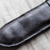 Game leather straight razor sheath