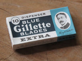 Early Gillette vintage razor blades '10 blade dispenser in carboard box'