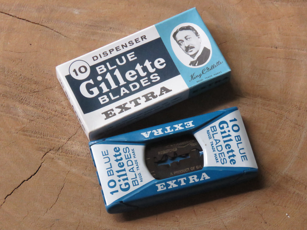 Early Gillette vintage razor blades '10 blade dispenser in carboard bo ...