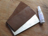 Leather strips for compounds and sprays