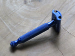 The Alpha Ecliptic Blue Slant Razor - Aluminum 7075 - Anodized Blue