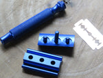The Alpha Ecliptic Blue Slant Razor - Aluminum 7075 - Anodized Blue