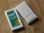 Derby double edged safety razor blades.