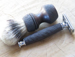 Hardekool razor, brush and stand set with 'Barberpole' patterning (HKS3)