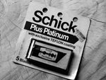 Schick Plus Platinum double edged razor blades in original dispenser