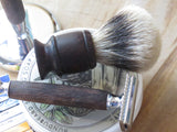 Hardekool razor, brush and stand set with diagonal patterning (HKS2)