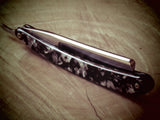 Straight Razor. Gold Dollar R11 Black and pearl.