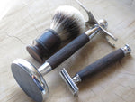 Hardekool razor, brush and stand set with diagonal patterning (HKS2)