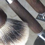 Hardekool razor, brush and stand set with diagonal patterning (HKS2)