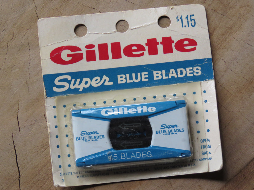 Gillette vintage razor blades 'Super Blue 15 pack' β Bundubeard
