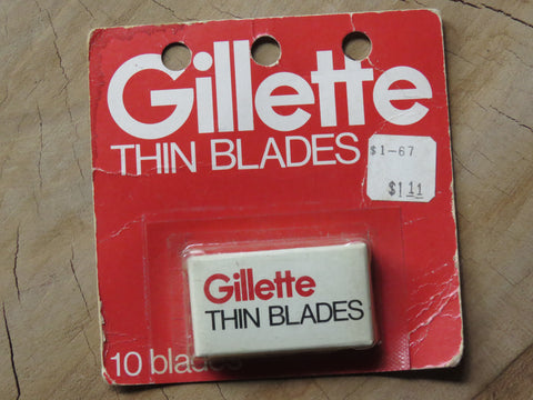 Gillette vintage razor blades 'Thin blades' 10 pack