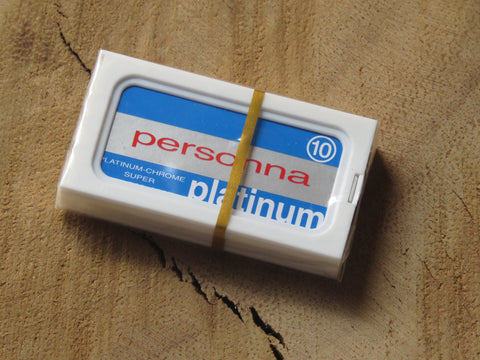 Personna double edged safety razor blades.