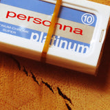 Personna double edged safety razor blades.