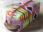 African print toiletry bags.