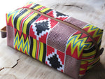 African print toiletry bags.