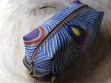 African print toiletry bags.