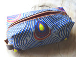 African print toiletry bags.