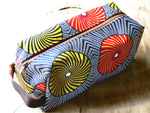 African print toiletry bags.