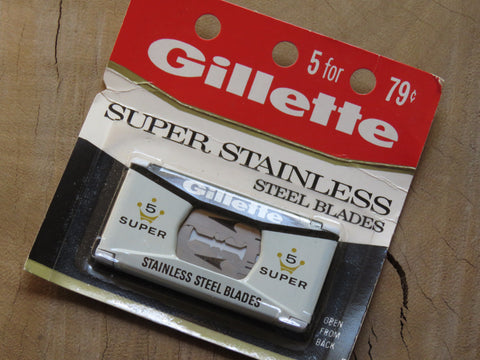 Gillette vintage razor blades 'Super' 5 pack