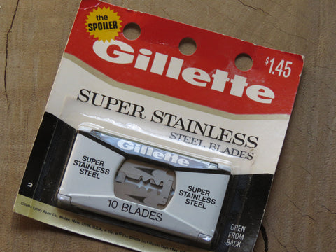 Gillette vintage razor blades 'The spoiler'