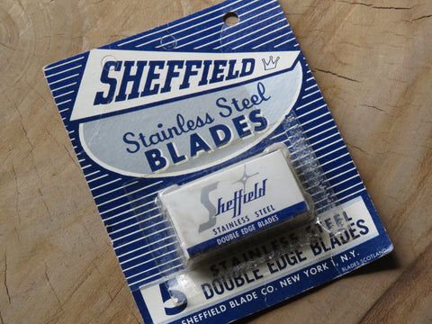 Sheffield stainless vintage double edged blades for safety razor