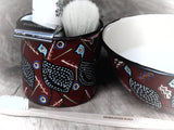 Hand painted African themed bowl and cup set. - Bundubeard