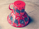 Hand painted African themed bowl and cup set. - Bundubeard