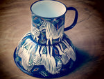 Hand painted African themed bowl and cup set. - Bundubeard