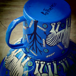 Hand painted African themed bowl and cup set. - Bundubeard