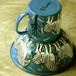 Hand painted African themed bowl and cup set. - Bundubeard