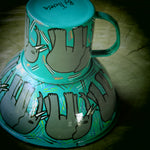 Hand painted African themed bowl and cup set. - Bundubeard