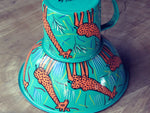 Hand painted African themed bowl and cup set. - Bundubeard