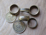 Coin rings made of copper and brass (Old SA coins) - Bundubeard