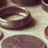 Coin rings made of copper and brass (Old SA coins) - Bundubeard