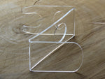 Z-Shape Razor and brush stand in clear or black acrylic - Bundubeard