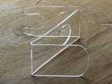 Z-Shape Razor and brush stand in clear or black acrylic - Bundubeard