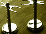 All metal stand in spiralled chrome - Bundubeard